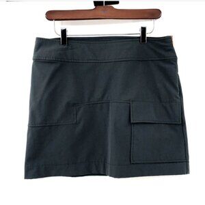 TITLE NINE Skirt 6 Grey Active Pockets Stretch Side Zip Women Charcoal Gray Blue